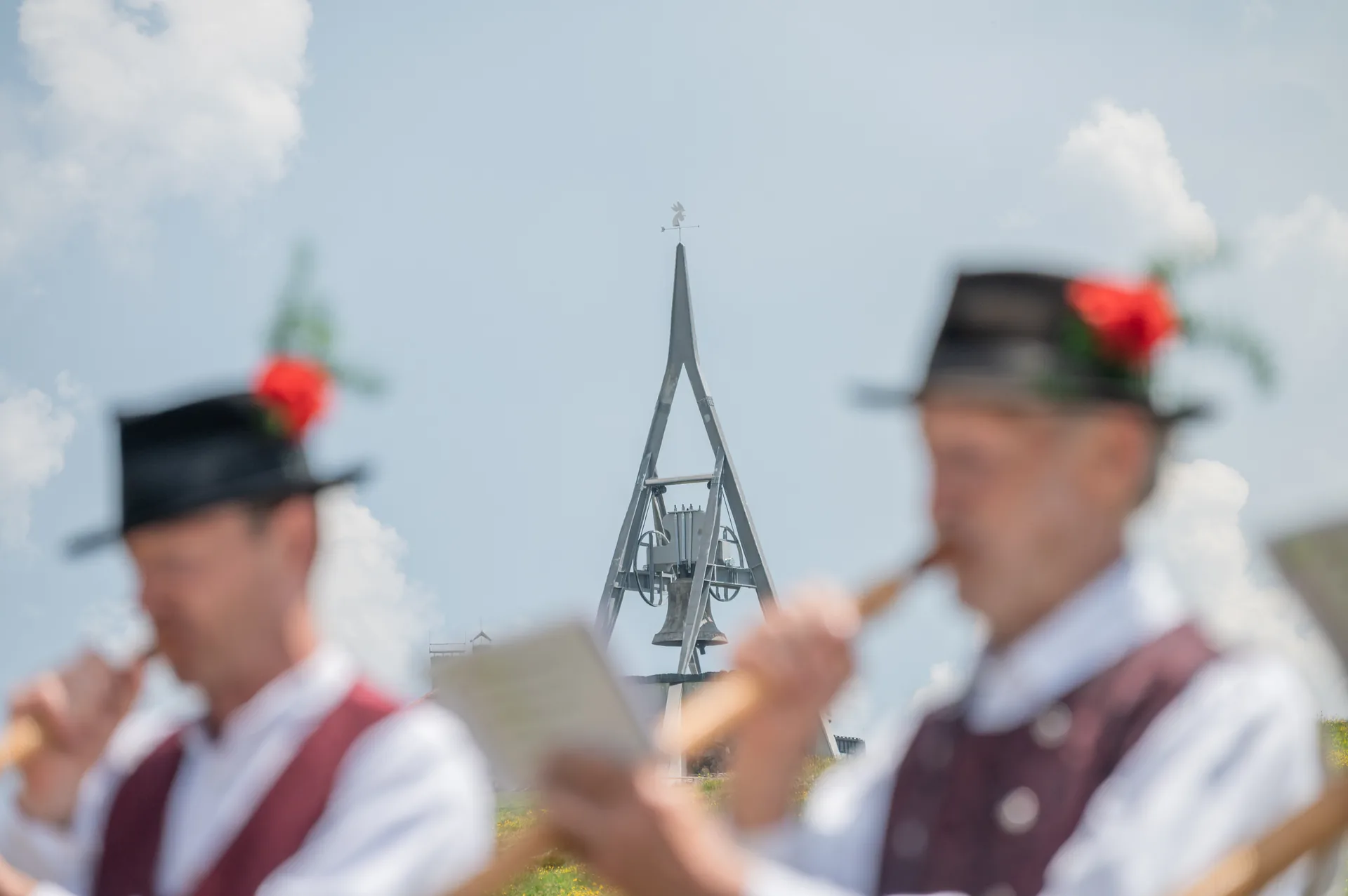 Ladinische Musiker in Tracht