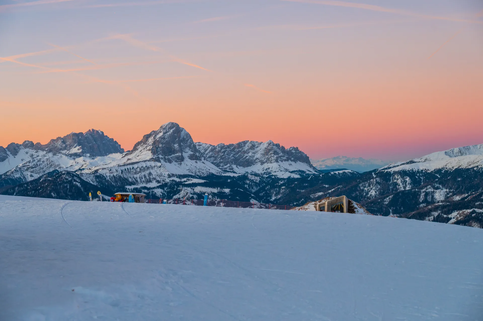 Dolomiten im Abendrot